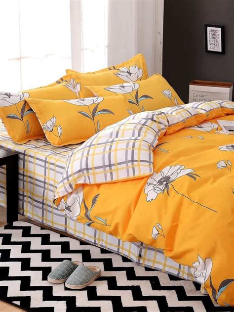 Flower Print Bed Sheet Set in 2020 Bed sheet sets, Print bedding