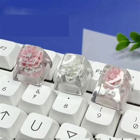 Flower keycaps. arias.  Add flair to your keyboard with the captivating Tran...