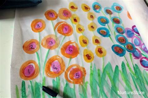 Flower number line games - NurtureStore