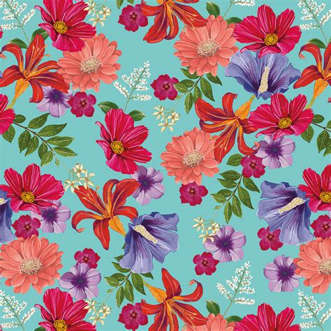 Flower pattern design Behance Behance