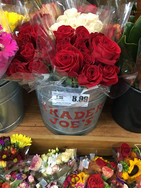Flowers trader joe's. Dec 15, 2023 · Runners-Up: Trader Joe’s and Whole Foods. That being said, if you want a smaller bundle, Trader Joe’s and Whole Foods both have bouquets of roses (either a dozen or 16-stemmed) that will set you back only $9.99 to $10.99. The blooms are on the smaller size, but still plenty impressive and have a wider range of colors. 