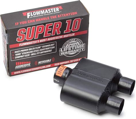 Flowmaster super 10. .  Shop for Flowmaster Super 10 Series 2 1/2in Offset Inlet Dual...