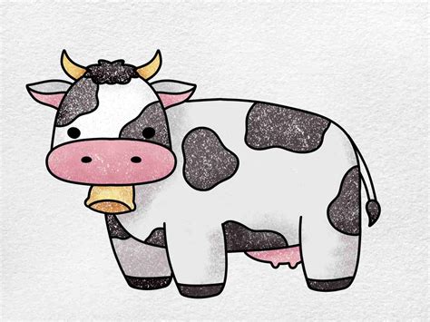Fluffy Cow Drawing Easy