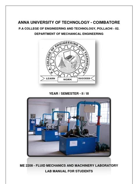 Fluid mechanics lab manual me 2208. - Skoda felicia service and repair manual download.