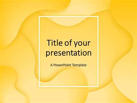 Fluids Powerpoint Template Yellow Presentationgo