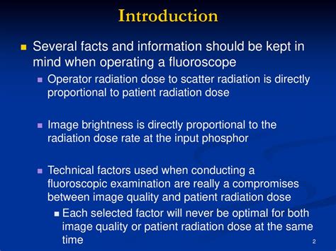 Fluoroscopy: basic science, optimal use, and patient/operator ...