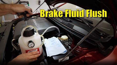 Flush brake fluid. 1)Drain the old fluid. Find the brake master cylinder, remove its cap and drain off as much of the fluid as possible. The best way to tackle this is with the car up on axle stands, with all four wheels removed. 2)Change brake fluid. Fill the master cylinder right up to the FULL line with new brake fluid. 3)Flush the calipers/wheel cylinders 