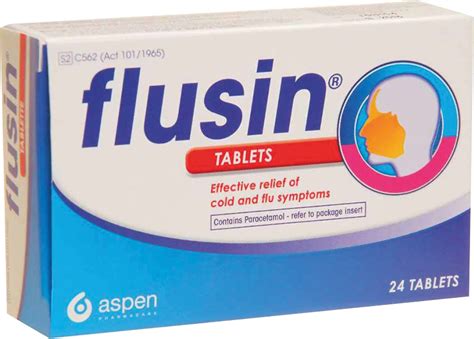 Flusin Tablets drug & pharmaceuticals. Available Forms, Doses, Prices