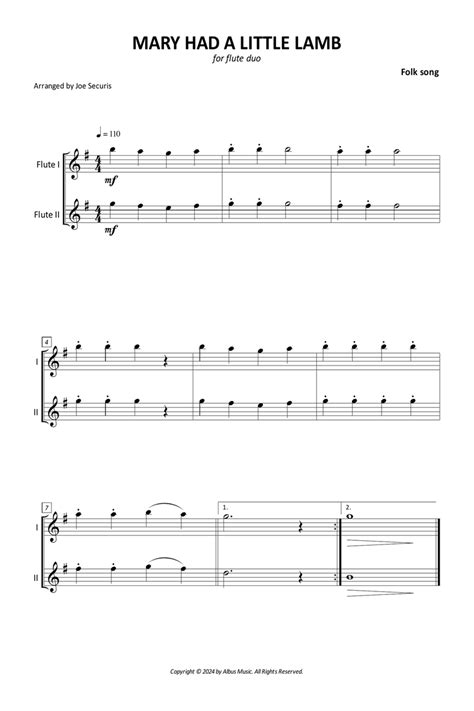 Flute lessons Mary Had A Little Lamb Sheet Music Tutorial Part2 umb