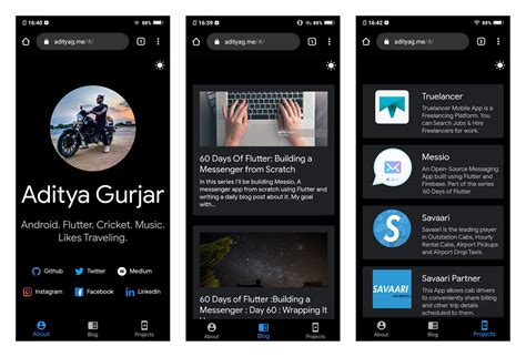 Flutter For Web Building A Portfolio Website By Aditya Gurjar