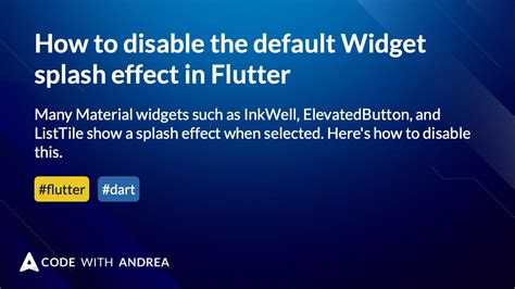 Flutter listtile remove splash.  Here's how to disable this.  Upon select...