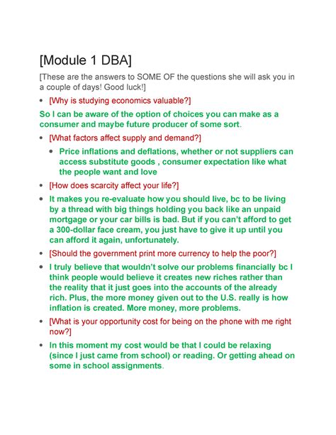 Flvs economics module 1 dba. Biology 1 DBA. Does anyone know what kind of questions will be on the module 1 DBA? Mine is next week and i just want to have on idea. I have honors and took mine month ago but I was questioned on, scientific method, compare the structure and function of carbohydrates, lipids, proteins, and nucleic acids, AND summarize 1 theory of how life ... 