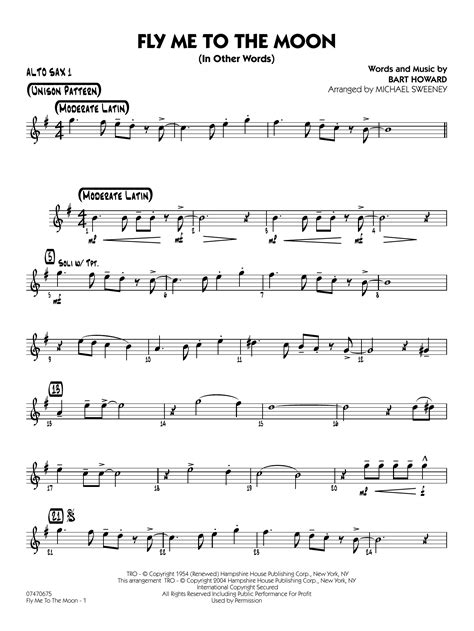 Fly Me to the Moon Saxo Sheet music for Saxophone other (Solo