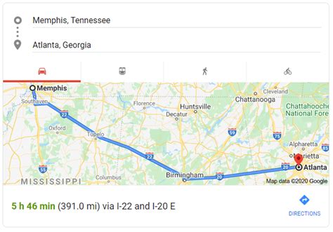 Fly or Drive from Memphis to Atlanta