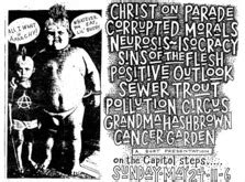 Flyer: Christ On Parade, Corrupted Morals, Neurosis, Isocracy, …