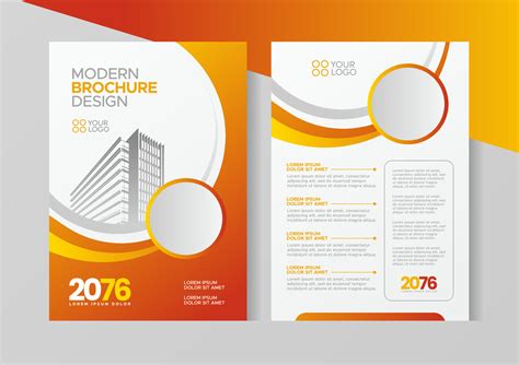 Flyer brochure design, business cover size A4 template, geometric wave