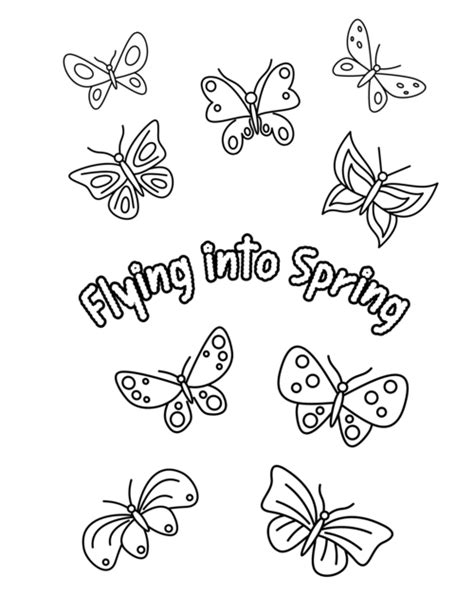 Flying Into Spring Coloring Page FaveCrafts.com