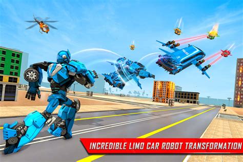Flying limo car Police robots APK Download for Android 