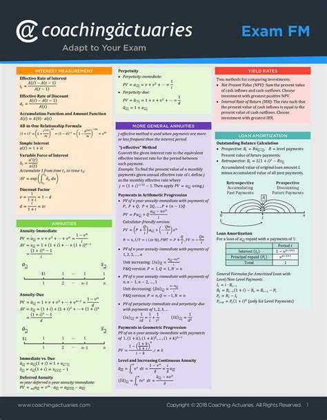 Fm Exam Study Guide