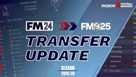 Fm26 transfer update.  Dari database ini, kamu akan mendapatkan: Update Winter...