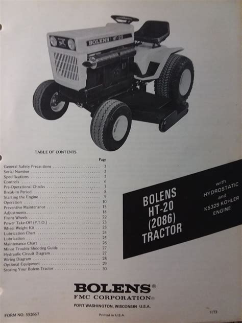 Fmc bolens tractor ht 20 manual. - Implementing it governance a pocket guide by gad j selig.