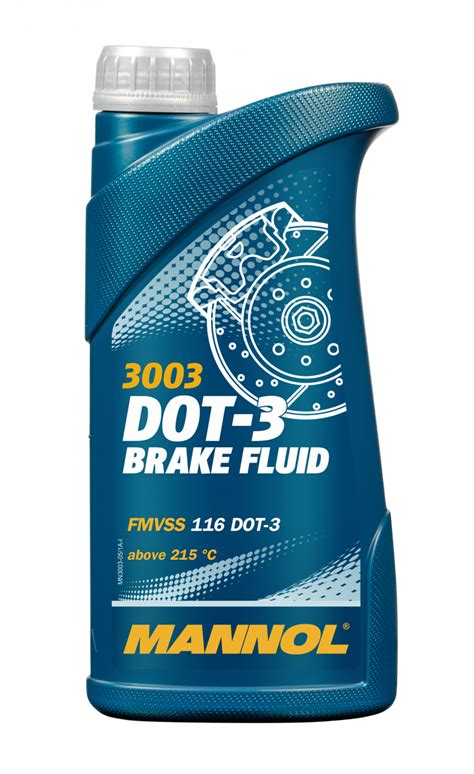 Brake Fluid DOT 3. SKU: P000419. Synthetic brake fluid based on glycol ethers and alkyl polyglycols. It contains inhibitors to prevent the corrosion of metallic brake components and to reduce oxidation at increased temperatures. ... FMVSS 116 DOT 3, ISO 4925 Class 3, SAE J 1703 . Product Information. PDF. Safety data sheets. PDF. Images and .... 