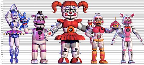 Fnaf animatronic heights. Sister Location Animatronic Heights (models by me) To eat as many children as possible. Sweet delicious children. If you go looking on deviantart, you'll actually find it. Be careful what you wish for. It's too late, i've seen it all. She's chubby. 