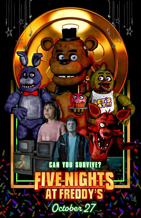 Fnaf movie poster. Wall Art Album Cover 2023 FNAF Movie Posters Teenager Room Decor Aesthetic Movie for Bedroom Decor 12x18inch(30x45cm) Brand: HAENJA. 5.0 5.0 out of 5 stars 1 rating. $15.00 $ 15. 00. Get Fast, Free Shipping with Amazon Prime. FREE Returns . Return this item for free. 