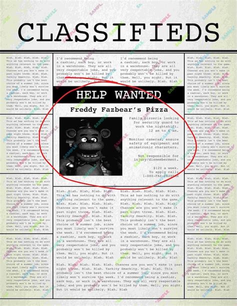 Fnaf newspaper template. Search and find the best suited template for you! Templates Tags Top Servers More . Bots. Find the perfect discord bot for your community. Premium. Promote your server and get thousands of members. ... Search results for "FNAF" Tags Fnaf rolepay server Roleplay, Chat A template for fnaf roleplay server 63 . 3. Discord Server Templates ... 