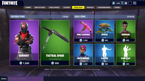 View the current item shop, ... FNBR.co. home shop;