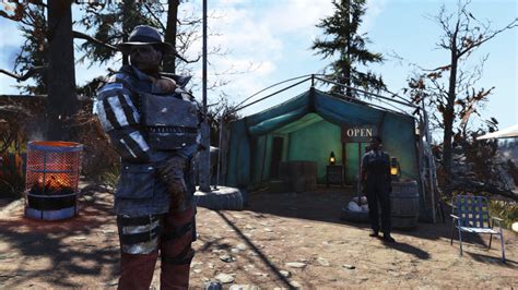 Minerva is at the Whitespring Resort for her big sale. She’ll be selling plans there from October 19 at 12 p.m. PST until October 23 at 12 p.m. PST. Her tent is just off to the right of the main entrance. Where Does Minerva Go Each Week? Minerva will set up shop at four different locations in the wasteland, Monday through Wednesday each week.. 