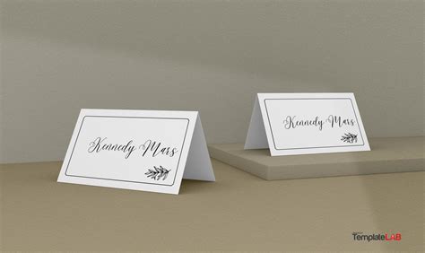 Folded Name Tag Template