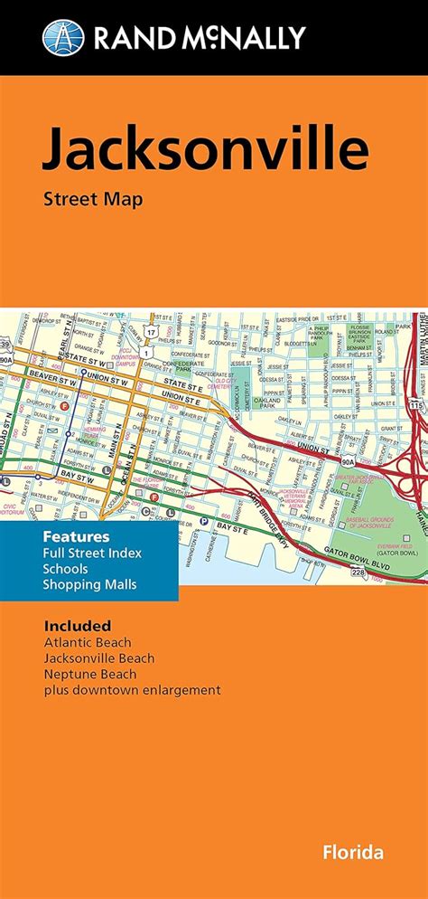 Full Download Folded Map Jacksonville Street Map By Rand Mcnally