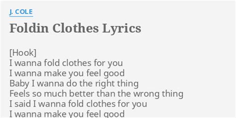 Foldin Clothes Lyrics Download by J. Cole PDF/LRC File