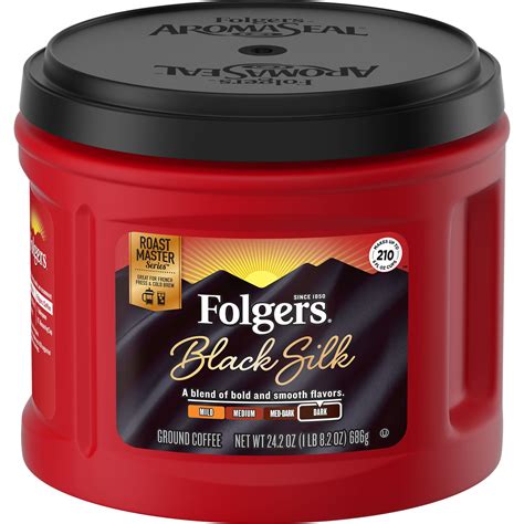 Folgers Black Silk Dark Roast Ground Coffee, 40- 1.4 Ounce Filter Packs