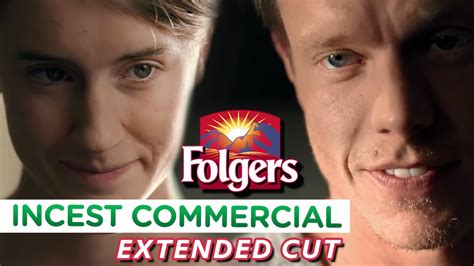 Folgers brother and sister commercial spoof. When Folgers created its 2009 ad about a brother and sister’s touching reunion, the brand certainly didn’t mean for it to become an anthem for incest. But something about the meaningful looks exchanged between the siblings and their oddly uncomfortable repartee has caused it to be remembered as “the Folgers incest commercial.” 