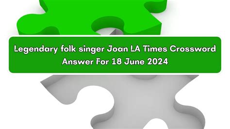 Folk singer Baez crossword clue - LATSolver.com