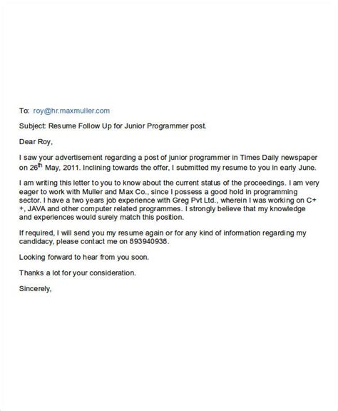 FollowUp Email 7+ Examples, Format, Pdf Examples