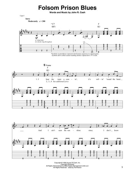 Folsom Prison Blues (Rocksmith) Tab by Johnny Cash Songsterr Tabs …