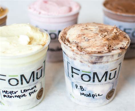 Fomu ice cream. Minty green ice cream studded with natural chocolate cookie and dark chocolate. $15.00. Seasonal/Limited Batch. Request your favorite limited batch flavor. Check social media for current options! $15.00. Birthday Cake. House made GF vanilla cake and all natural sprinkles in a cake batter base. $15.00. 