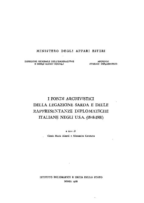 Fondi archivistici della legazione sarda e delle rappresentanze diplomatiche italiane negli usa (1848 1901). - Rival ice cream maker manual 8401.