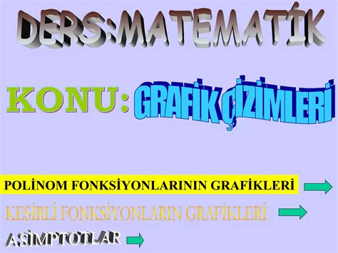 Fonksi̇yonlarin grafi̇kleri̇ 01 PPT SlideShare.