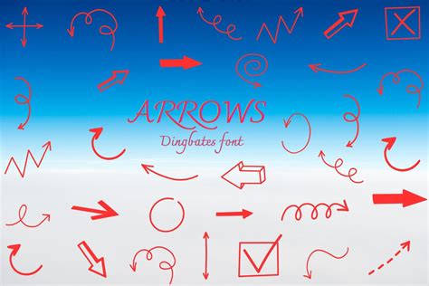 Font Arrows download and install on the WEB site