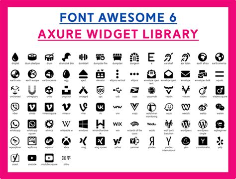 Font Awesome 6 Axure Widget Library Axure Market