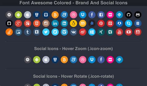 Font Awesome Brand Icons - W3School