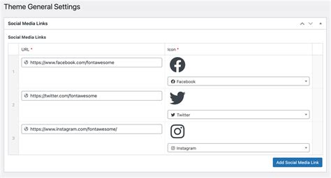 Font Awesome fields