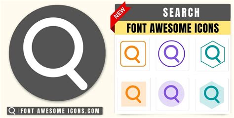 Font Awesome search Icon HTML, CSS Class fa fa search, fa fa Icon