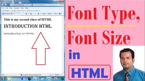 Font Type, Font Size changing in HTML Lesson 2 YouTube