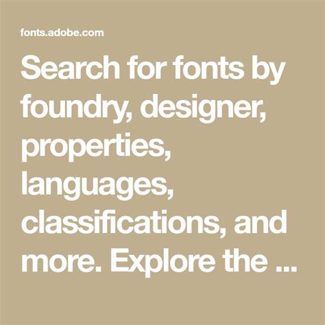 Font foundry.  Search for fonts by foundry, designer, properties, languages, cla...