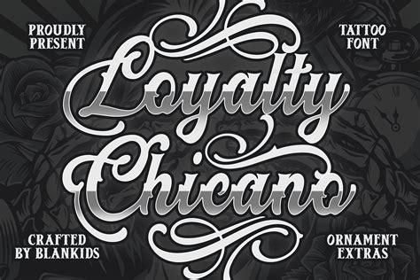 Chicano Tattoo Font. Incorporate a touch of unique style to your designs with our latest addition, Chicano Vol. 02 Font | Tattoo Style. This font stands out with its uppercase and lowercase letters that ooze an inimitable tattoo-style flair, making it an exciting challenge to conventional typography..